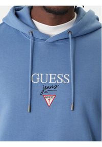 Guess Jeans Bluza 180299 Błękitny Classic Fit. Kolor: niebieski. Materiał: bawełna #5