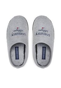 TOMMY HILFIGER - Tommy Hilfiger Kapcie Indoor Slipper T3B0-32556-1506 M Szary. Kolor: szary. Materiał: materiał #4