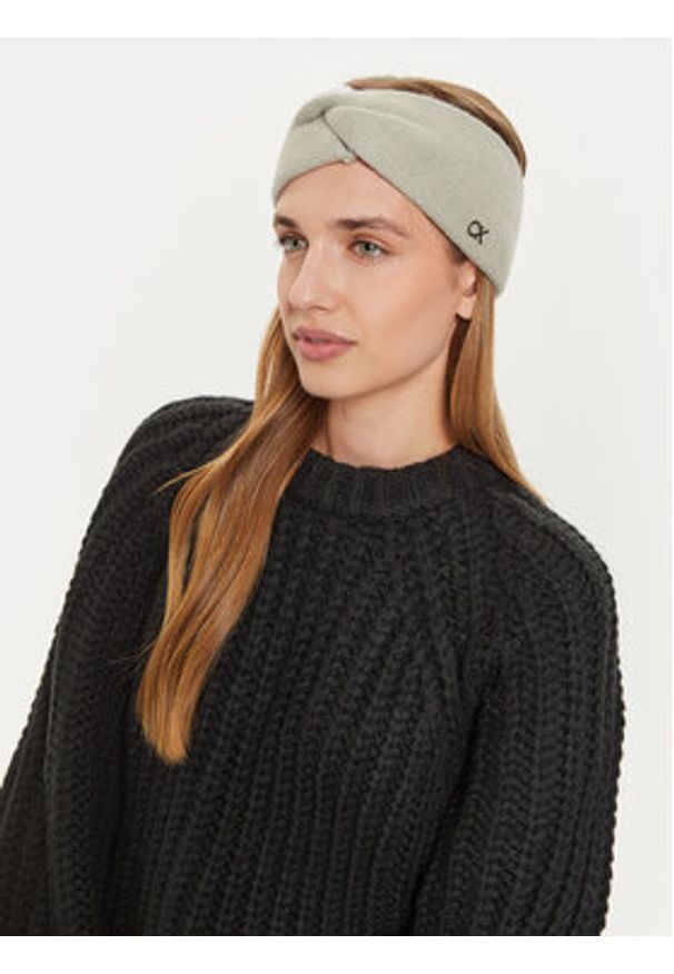 Calvin Klein Opaska materiałowa K60K612591 Szary. Kolor: szary. Materiał: wełna