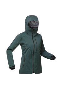 WEDZE - Kurtka narciarska damska Wedze FR500. Kolor: zielony. Materiał: materiał. Długość: długie. Sezon: zima. Sport: narciarstwo #1