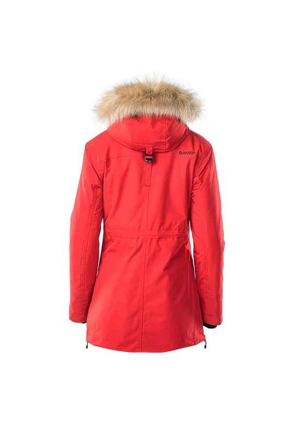 Hi-tec - Damska Kurtka Narciarska Lasse. Kolor: czerwony, wielokolorowy, czarny. Sezon: zima. Sport: narciarstwo