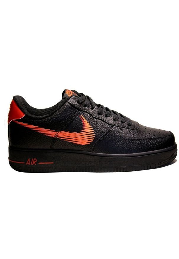 Buty Nike Air Force 1 Low Zig Zag M DN4928 001 czarne. Zapięcie: sznurówki. Kolor: czarny. Materiał: skóra, guma. Model: Nike Air Force