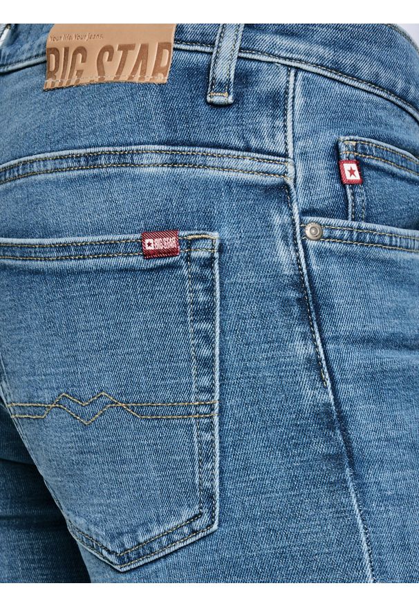 Big-Star - Jeansy męskie skinny niebieskie Jeffray 266. Okazja: na co dzień. Stan: obniżony. Kolor: niebieski. Długość: krótkie. Styl: casual