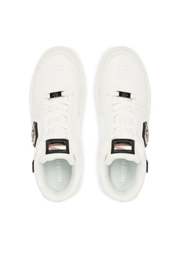 Philipp Plein - PHILIPP PLEIN Sneakersy SAFS USC0925 PTE003N Biały. Kolor: biały. Materiał: skóra