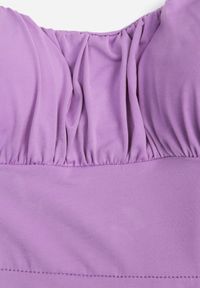 Born2be - Fioletowa Rozkloszowana Sukienka Maxi z Wiązanymi Ramiączkami Lisija. Kolor: fioletowy. Długość rękawa: na ramiączkach. Styl: elegancki. Długość: maxi #8