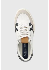 Pepe Jeans sneakersy kenton britt capsule kolor biały. Nosek buta: okrągły. Zapięcie: sznurówki. Kolor: biały. Materiał: guma #4