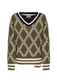 Sweter MRZ. Materiał: wełna. Wzór: prążki. Styl: klasyczny #1