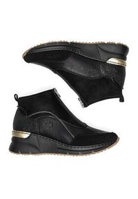 Rieker Botki N6361-00 Czarny. Kolor: czarny. Materiał: skóra #3