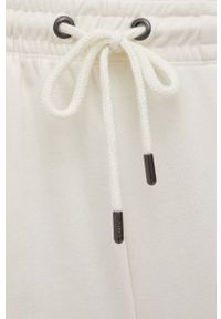 only - Only Spodnie bawełniane damskie kolor kremowy gładkie. Kolor: beżowy. Materiał: bawełna. Wzór: gładki #2