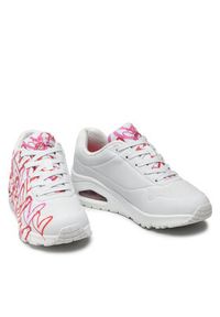skechers - Skechers Sneakersy Uno Spread The Love 155507/WRPK Biały. Kolor: biały. Materiał: skóra #4