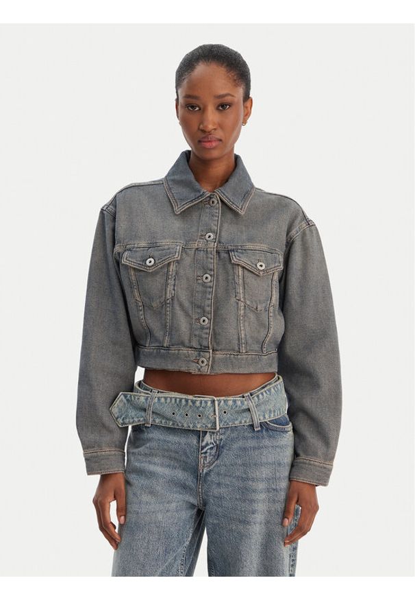 Hugo - HUGO Kurtka jeansowa Galatea_B 50553000 Niebieski Oversize. Kolor: niebieski. Materiał: bawełna