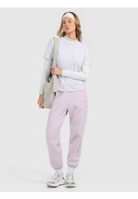 4f - 4F T-shirt regular gładki damski - szary S. Okazja: na co dzień. Kolor: szary. Materiał: materiał. Długość rękawa: krótki rękaw. Długość: krótkie. Wzór: gładki. Styl: casual, klasyczny #2