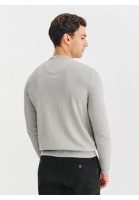 Pako Lorente - PAKO LORENTE – Szary bawełniany sweter z kaszmirem. Okazja: na co dzień. Kolor: szary. Materiał: bawełna, kaszmir. Sezon: jesień. Styl: casual #9