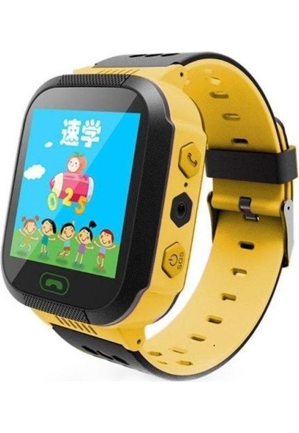Smartwatch PDS Q1 Czarno-żółty. Rodzaj zegarka: smartwatch. Kolor: żółty, wielokolorowy, czarny