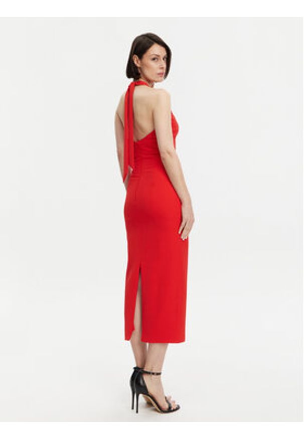 ACCESS FASHION Sukienka koktajlowa 53-3403-218 Czerwony Regular Fit. Kolor: czerwony. Materiał: syntetyk. Styl: wizytowy
