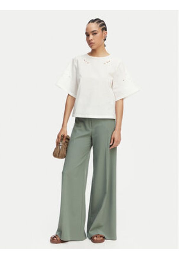 Weekend Max Mara Bluzka Targa 2615941102 Biały Regular Fit. Kolor: biały. Materiał: bawełna