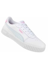 Buty do chodzenia damskie Puma Carina 2.0 Jr. Kolor: biały. Materiał: materiał, syntetyk. Szerokość cholewki: normalna. Sport: turystyka piesza
