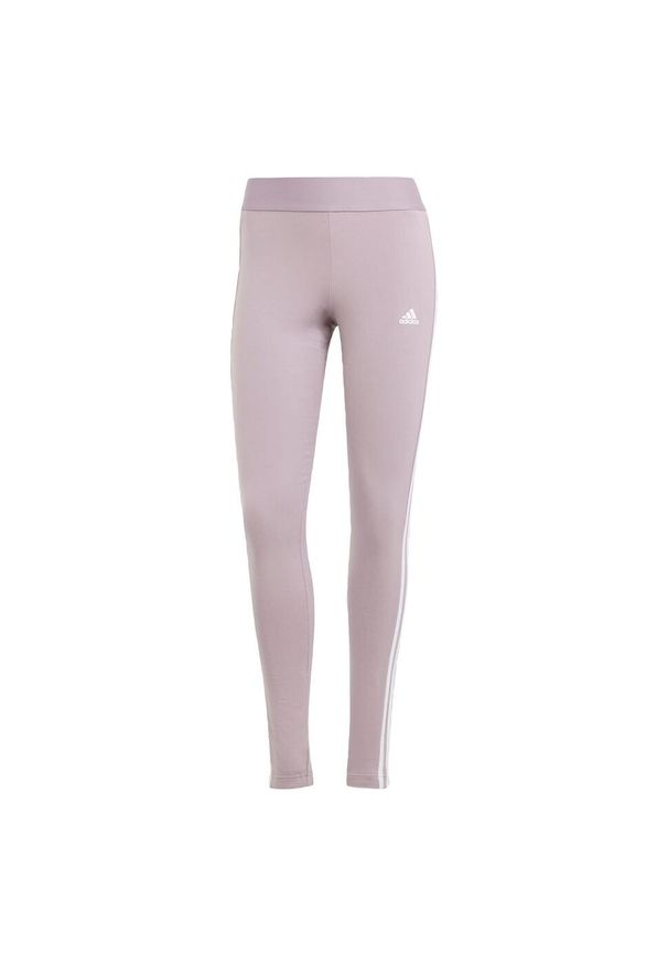 Adidas - LOUNGEWEAR Essentials 3-Stripes Leggings. Kolor: biały, wielokolorowy, różowy, fioletowy. Materiał: bawełna, materiał