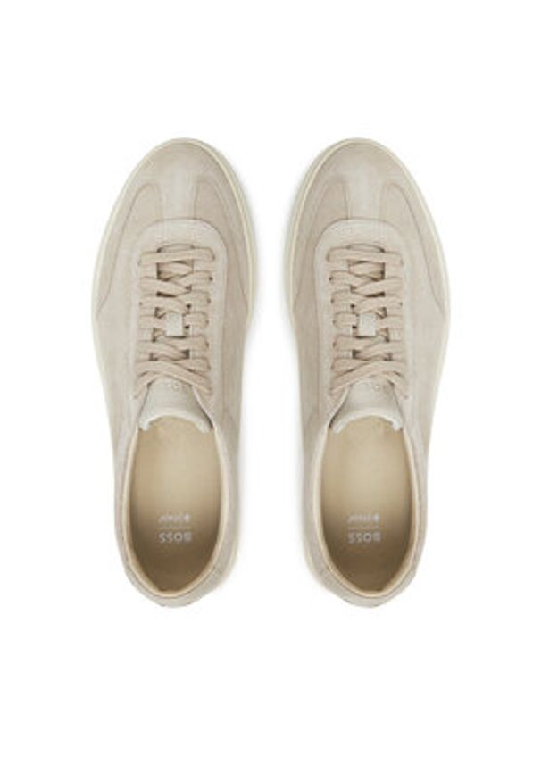 BOSS Sneakersy Kieran 50548715 Biały. Kolor: biały. Materiał: skóra