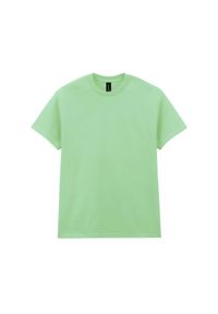 GILDAN - Ciężka Bawełniana Koszulka Unisex Dla Dorosłych. Kolor: zielony. Materiał: bawełna