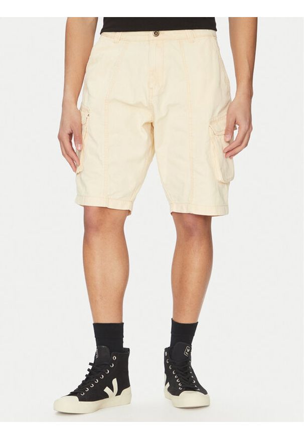 Alpha Industries Szorty jeansowe Canvas Acid 156259 Biały Regular Fit. Kolor: biały. Materiał: bawełna