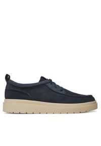 Clarks Półbuty Polden Moc 26180866 Granatowy. Kolor: niebieski. Materiał: zamsz, skóra