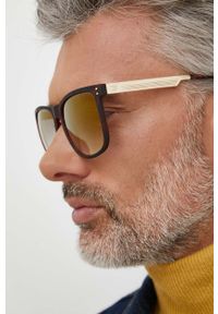 Guess okulary przeciwsłoneczne męskie kolor brązowy. Kolor: brązowy #5