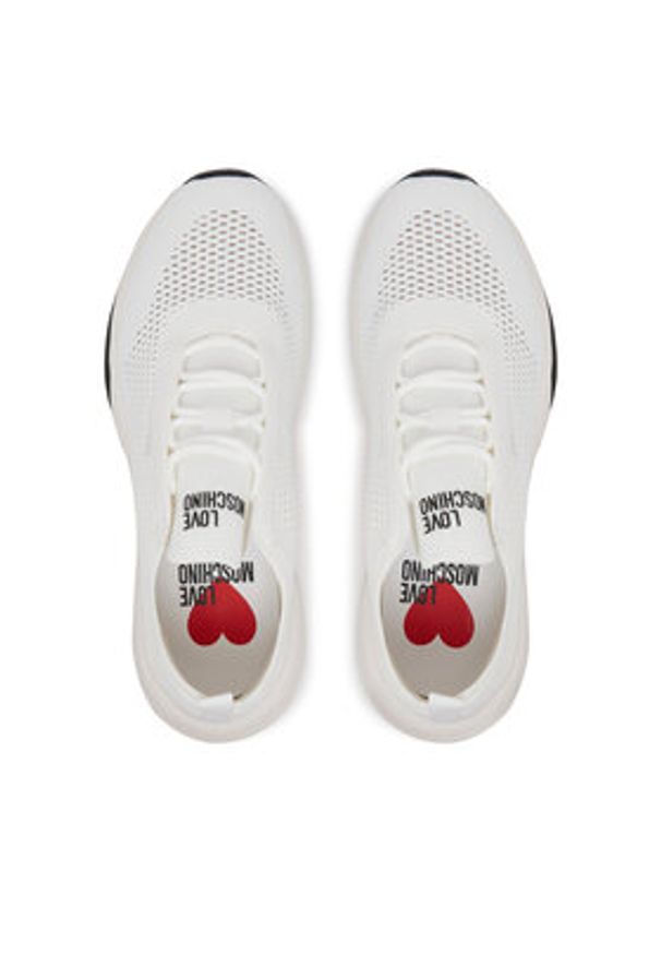 Love Moschino - LOVE MOSCHINO Sneakersy JA15485G0MIYZ100 Biały. Kolor: biały. Materiał: materiał