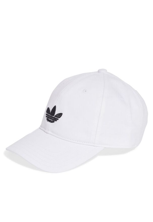 Adidas - adidas Czapka z daszkiem adicolor Classic Trefoil JC6025 Biały. Kolor: biały. Materiał: bawełna