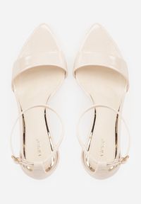 Renee - Beżowe Lekkie Sandały VICES na Szpilce Zapinane na Sprzączkę Hekis. Okazja: na co dzień, na imprezę. Zapięcie: sprzączka. Kolor: beżowy. Materiał: jeans. Obcas: na szpilce. Styl: casual, elegancki, klasyczny #4