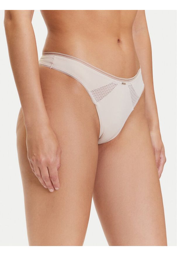 BOSS Stringi Pure 50545055 Beżowy. Kolor: beżowy. Materiał: syntetyk