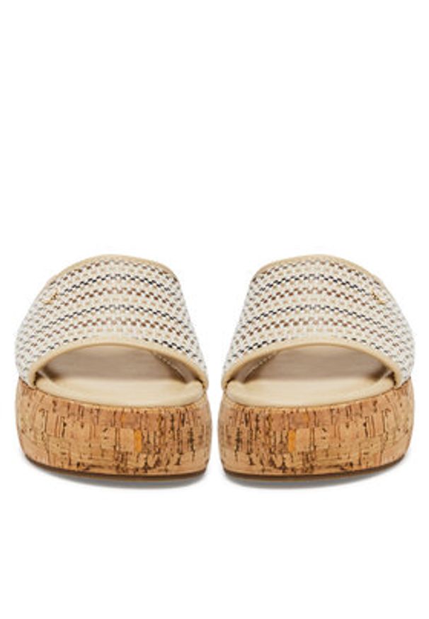 Roxy Klapki 2777024 Beżowy. Kolor: beżowy. Materiał: materiał