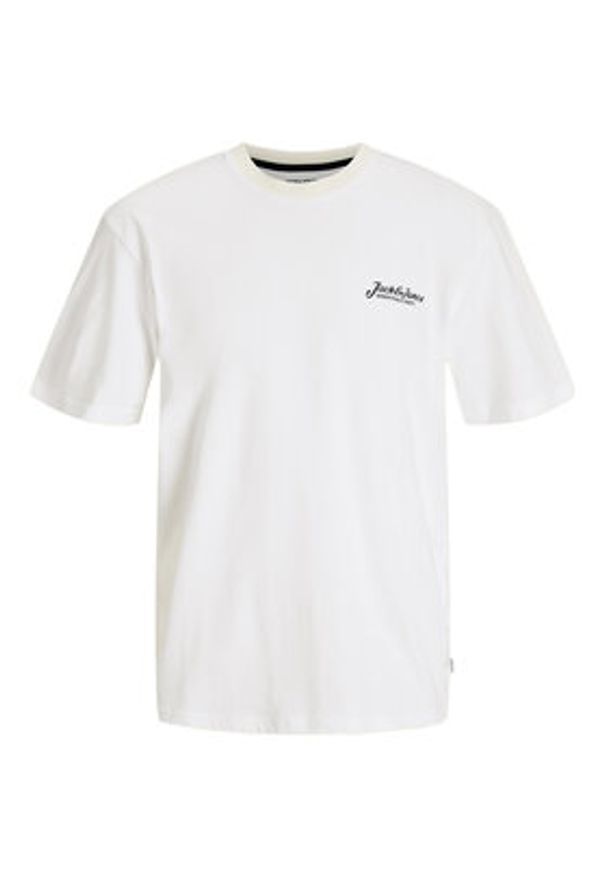Jack & Jones - Jack&Jones Komplet t-shirt i szorty sportowe Beau 12277466 Biały Relaxed Fit. Kolor: biały. Materiał: bawełna. Styl: sportowy