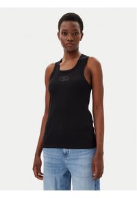 Liu Jo Top WA5367 J0295 Czarny Regular Fit. Kolor: czarny. Materiał: bawełna
