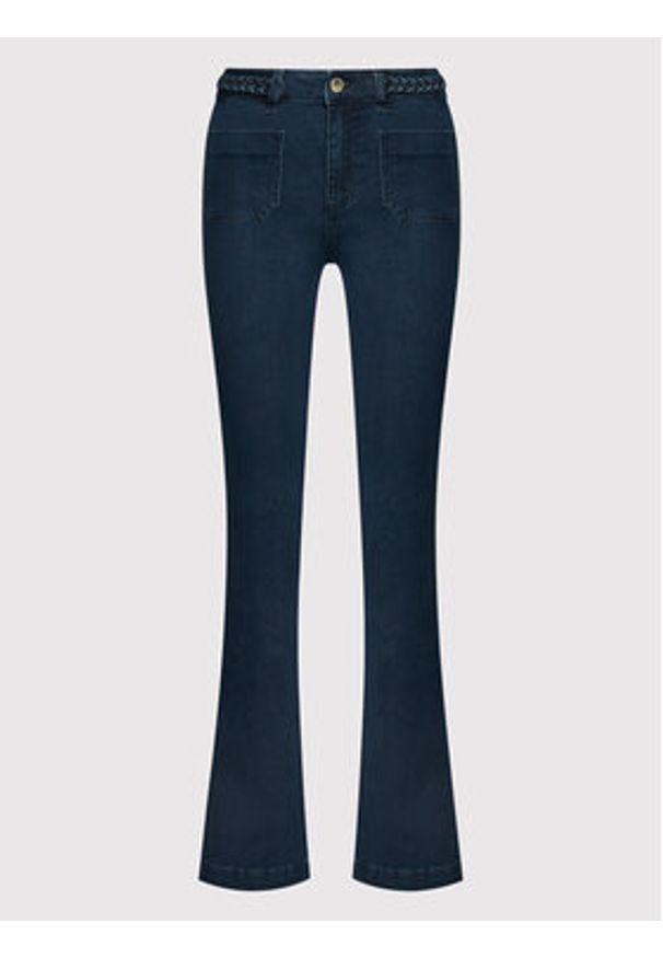 Morgan Jeansy 221-PSVEN Granatowy Bootcut Fit. Kolor: niebieski