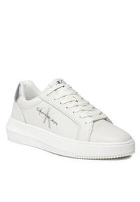 Calvin Klein Jeans Sneakersy YW0YW01224 Biały. Kolor: biały. Materiał: skóra #4