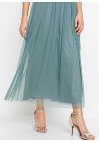 bonprix - Długa sukienka z aplikacją z cekinów. Kolor: niebieski. Materiał: tiul. Wzór: aplikacja. Styl: elegancki. Długość: maxi #2