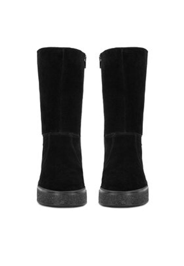 Rieker Kozaki 78851-00 Czarny. Kolor: czarny. Materiał: skóra, zamsz