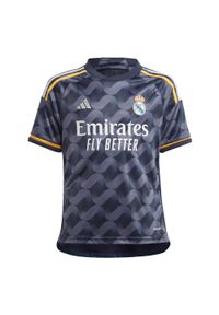 Adidas - Koszulka Real Madrid 23/24 Away Kids. Kolor: niebieski. Materiał: materiał