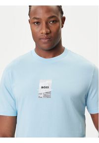 BOSS T-Shirt Photoprint 50545869 Błękitny Relaxed Fit. Kolor: niebieski. Materiał: bawełna