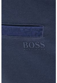 BOSS - Boss Spodnie Athleisure męskie kolor granatowy gładkie. Kolor: niebieski. Wzór: gładki #2