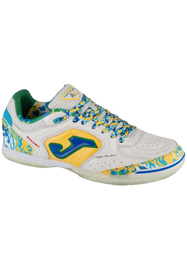 Joma - Buty halowe - halówki męskie, Top Flex 24 TOPW IN. Kolor: biały. Sport: piłka nożna