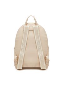 TOMMY HILFIGER - Tommy Hilfiger Plecak Th Logotape Backpack AW0AW17163 Écru. Materiał: skóra