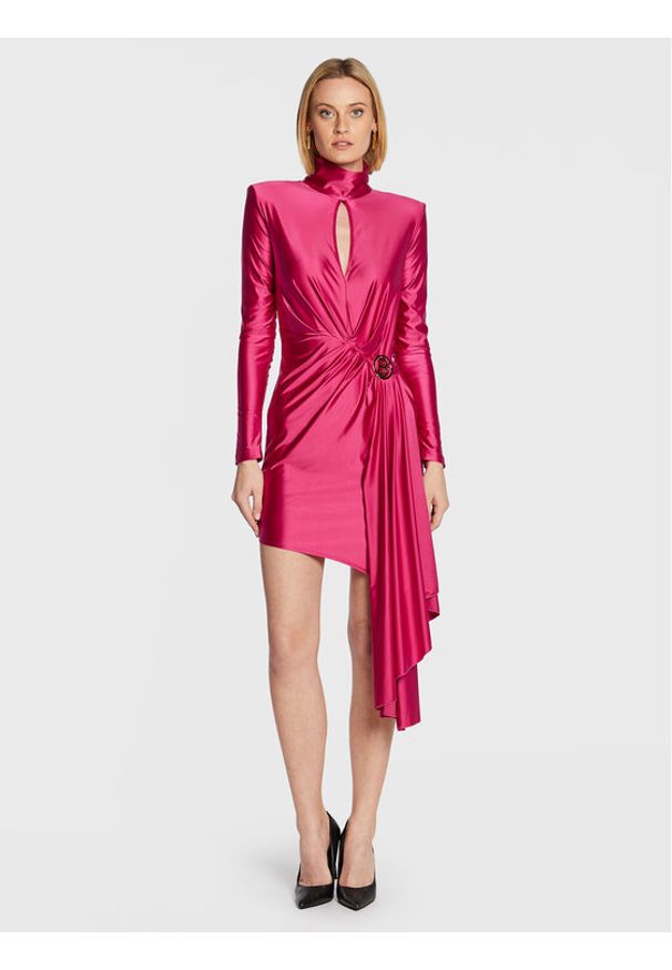 Babylon Sukienka koktajlowa R_EM0797 Różowy Regular Fit. Kolor: różowy. Materiał: syntetyk. Styl: wizytowy
