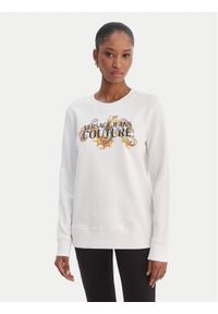 Versace Jeans Couture Bluza 80HAIE02 CF00E Biały Regular Fit. Typ kołnierza: kołnierzyk włoski. Kolor: biały. Materiał: bawełna #1