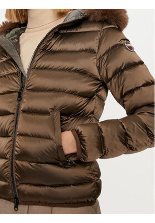 Colmar Kurtka puchowa 2286E 2YO Brązowy Slim Fit. Kolor: brązowy. Materiał: syntetyk