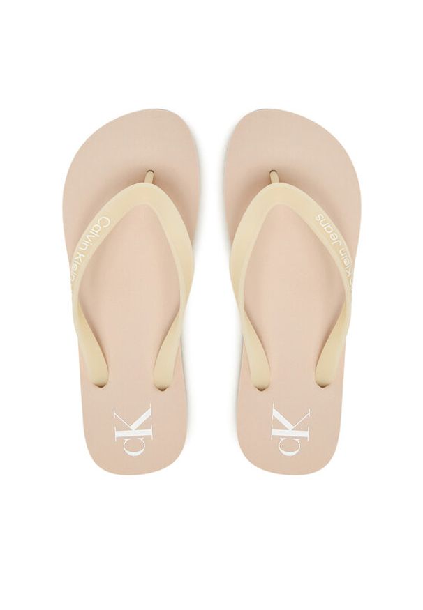 Calvin Klein Jeans Japonki Beach Sandal Transparent Tpu YW0YW01829 Różowy. Kolor: różowy