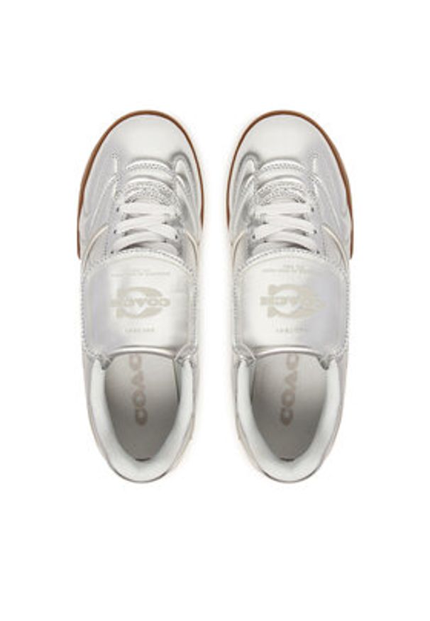 Coach Sneakersy Match CCI44 Srebrny. Kolor: srebrny. Materiał: skóra