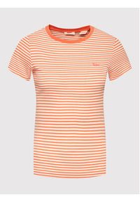 Levi's® T-Shirt Ribbed Baby 37697-0039 Pomarańczowy Slim Fit. Kolor: pomarańczowy. Materiał: bawełna