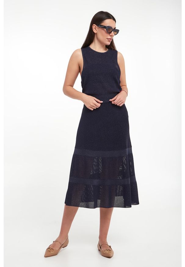 Elisabetta Franchi - Top damski błyszczący ELISABETTA FRANCHI